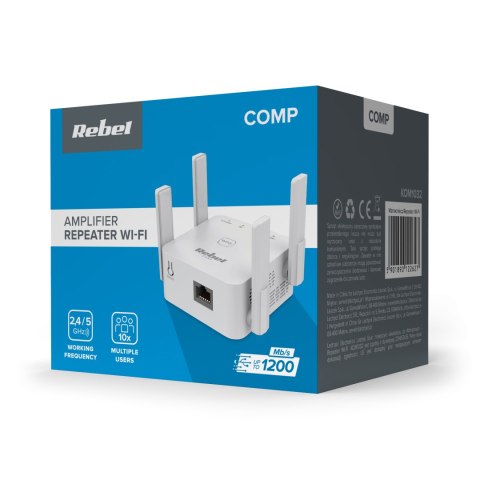 Repeater - wzmacniacz sieci bezprzewodowej 2.4+5 GHz Rebel Rebel