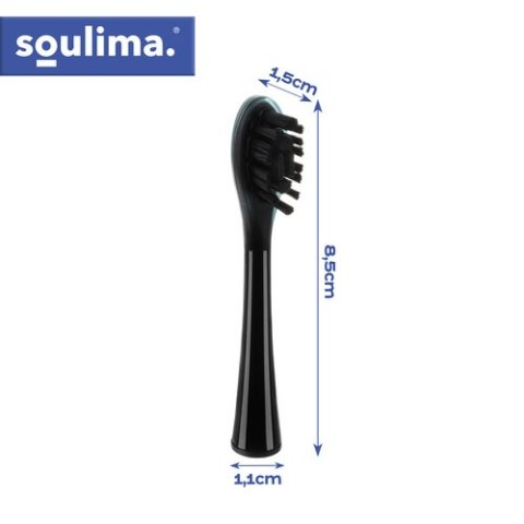Końcówka do szczoteczki czarna 2szt. Soulima 26932 SOULIMA