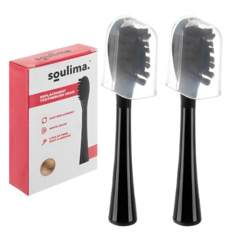 Końcówka do szczoteczki czarna 2szt. Soulima 26932 SOULIMA