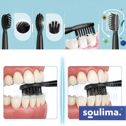 Końcówka do szczoteczki czarna 2szt. Soulima 26932 SOULIMA