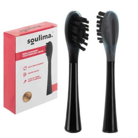 Końcówka do szczoteczki czarna 2szt. Soulima 26932 SOULIMA