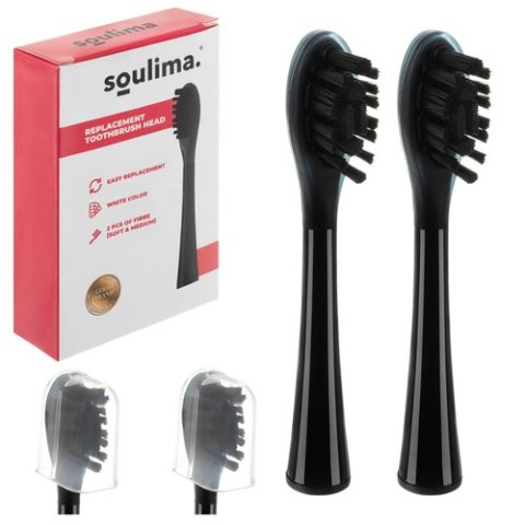 Końcówka do szczoteczki czarna 2szt. Soulima 26932 SOULIMA