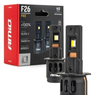 Żarówki samochodowe led f26 pro lumitec limited +130% duo full canbus h3 12v 24v amio-04870 AMiO