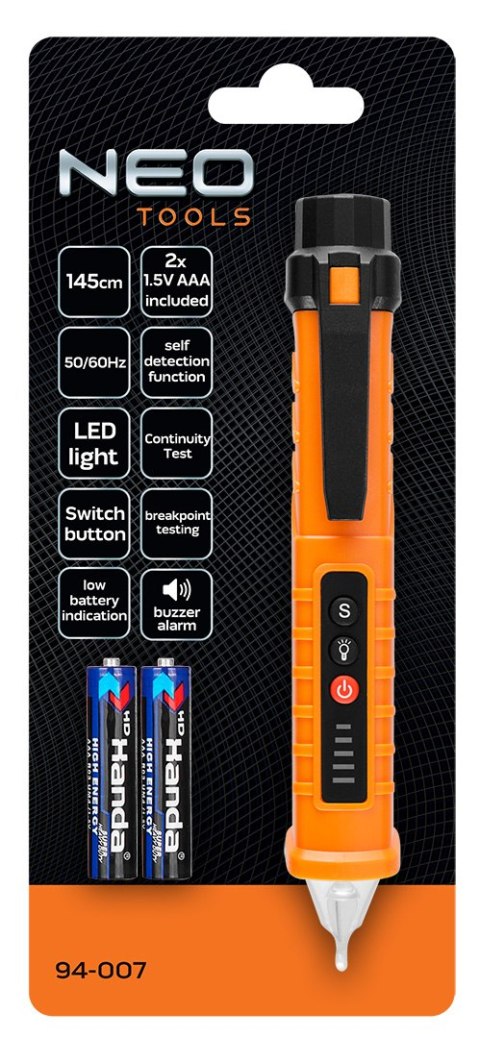 Indukcyjny tester napięcia 12-1000V AC NEO TOOLS
