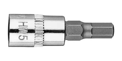 Końcówka sześciokątna H5 na nasadce 1/4", krótka, 37 mm NEO TOOLS