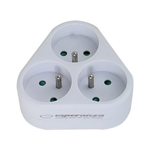 ELK303W Esperabza rozgałęźnik elektr. 3 gn. biały Esperanza