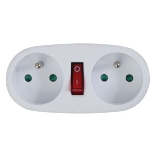 ELK306W Esperanza rozgałęźnik elektr. 2 gn. wł. biały Esperanza