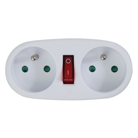 ELK306W Esperanza rozgałęźnik elektr. 2 gn. wł. biały Esperanza