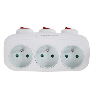 ELK307W Esperanza rozgałęźnik elektr. 3 gn. wł. biały Esperanza