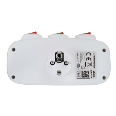 ELK307W Esperanza rozgałęźnik elektr. 3 gn. wł. biały Esperanza