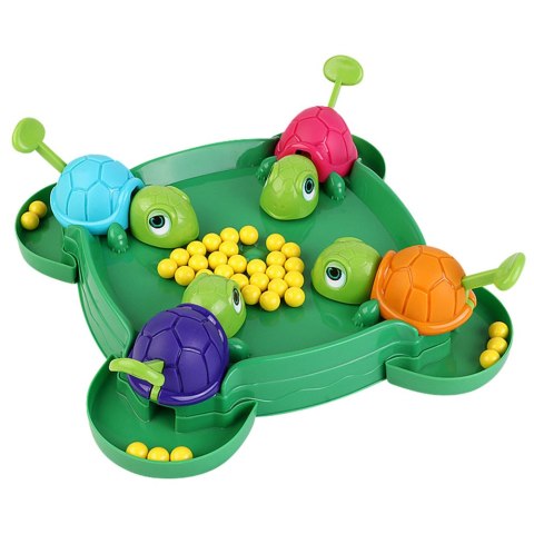 Gra Zręcznościowa Rodzinna Głodne Żółwie Plansza Kulki LEAN TOYS