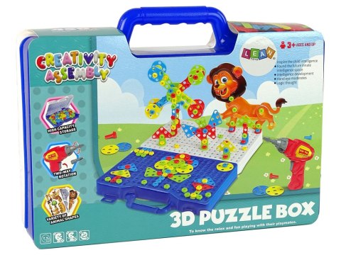 Zestaw Puzzli 3D DIY Wkrętarka Teczka LEAN TOYS