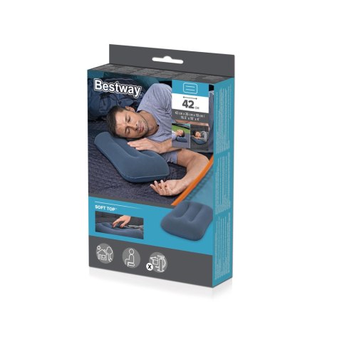 Dmuchana Poduszka Welurowa Niebieska 42 cm Bestway 67121 BESTWAY