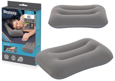 Dmuchana Poduszka Welurowa Szara 42 cm Bestway 67121 BESTWAY