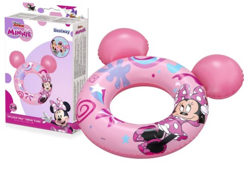 Koło Do Pływania z Uszami Myszka Minnie 74 cm x 76 cm Bestway 9102N LEAN TOYS