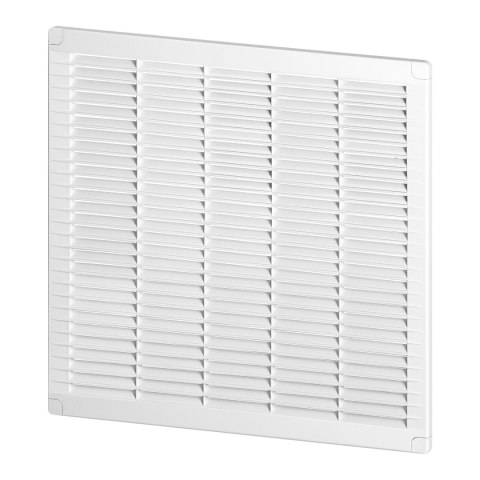 Kratka z zaślepkami 300x300, biała Orno