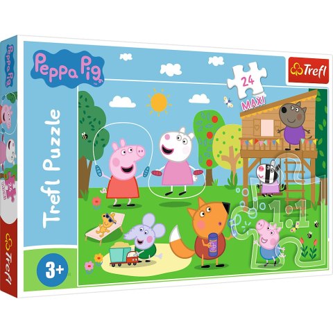Puzzle - 24 Maxi - Zabawy na polanie - Świnka Peppa - Trefl 14342 TREFL PUZZLE