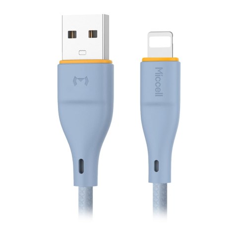 Kabel USB-A - Lightning Miccell VQ-D06, 2,4A, 1m, niebieski Orno