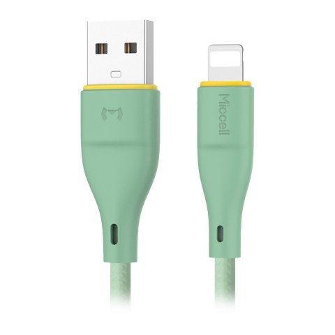 Kabel USB-A - Lightning Miccell VQ-D06, 2,4A, 1m, zielony Orno