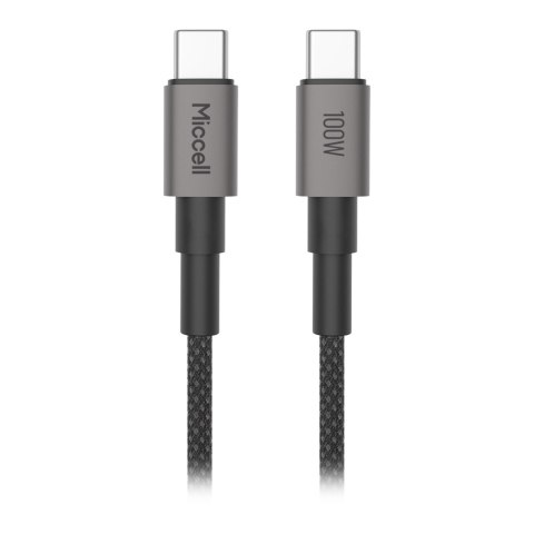 Kabel USB-C - USB-C Miccell VQ-D34, 100W, 1,2m, czarny Orno