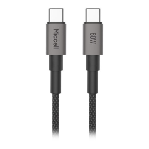 Kabel USB-C - USB-C Miccell VQ-D34, 60W, 1,2m, czarny Orno