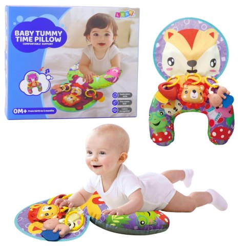 Poduszka Podparcie Dla Niemowlaka Szeleszcząca Mata Zawieszki Lisek LEAN TOYS