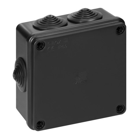 Puszka hermetyczna 100x100x50, 6 dławików, odporna na UV, czarna, IP65 Orno