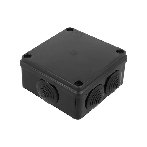 Puszka hermetyczna 100x100x50, 6 dławików, odporna na UV, czarna, IP65 Orno