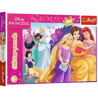 Puzzle - 100 Glitter - Blask magii przyjaźni - Disney Princess - Trefl 14834 TREFL PUZZLE