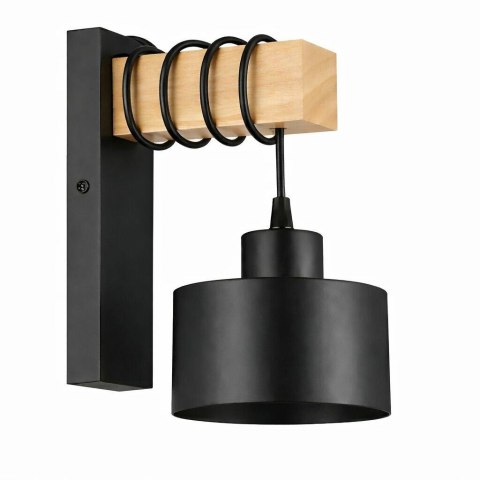 ZD192 Lampa ścienna drewno czarna ATL