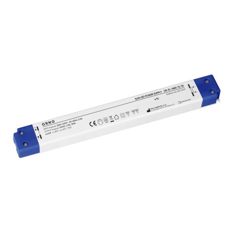 Zasilacz LED IP20, meblowy, slim, 12V, 30W, plastikowa obudowa Orno