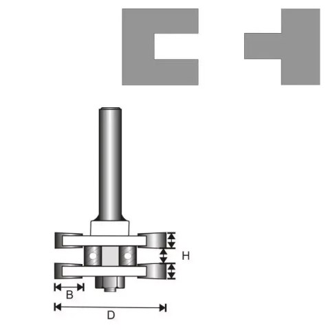 Frez poł."t"t8 41 h6,35 b9,5 mm Dedra