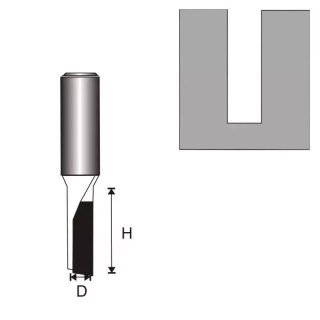 Frez rowkujący 1-płytk.t6 d3,96 h11mm Dedra