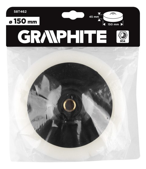 Gąbka polerska z tarczą, gwint M14 GRAPHITE