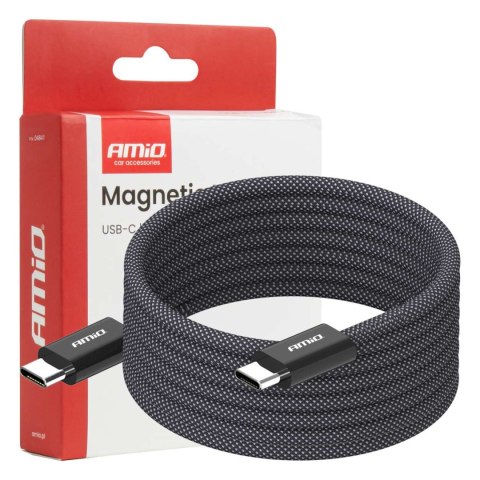 Kabel usb magnetyczny usb-c 60w 200cm amio-04841 AMiO
