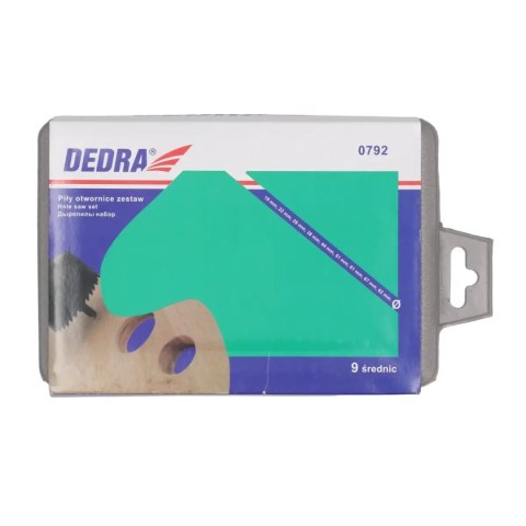 Otwornice puszkowe do drewna,9szt. Dedra