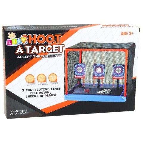 Tarcza Elektroniczna Do Strzelania Cyfrowy Licznik LCD Siatka Ruchome Cele LEAN TOYS