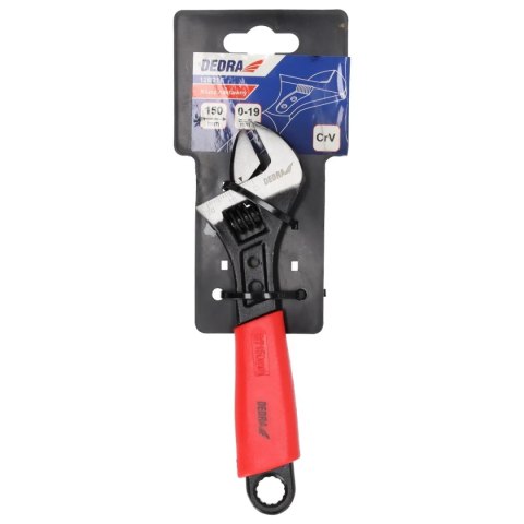 Klucz nastawny 150mm, 0-19mm, plastikowy uchwyt Dedra
