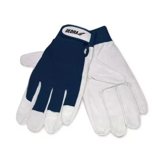 Rękawice ochronne, skóra kozia licowa, rozm.10, granatowe Dedra