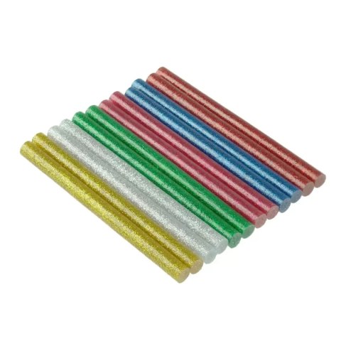Zestaw klejów uniwers., brokat mix kolorów, 12szt, 7-8x100mm Dedra