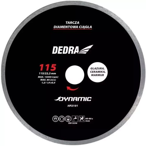 Tarcza diamentowa 115mm/ 22.2mm dynamic Dedra
