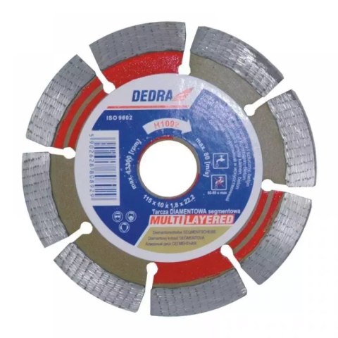 Tarcza segm multi-layered 125mm/22,2 Dedra