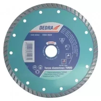 Tarcza turbo 180 mm/ 22,2 Dedra