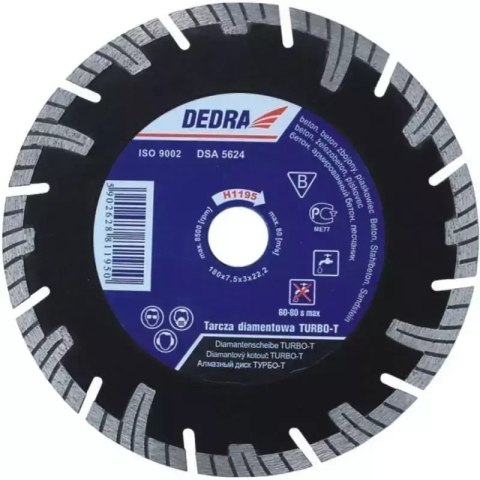 Tarcza turbo-t 115mm/22,2 Dedra