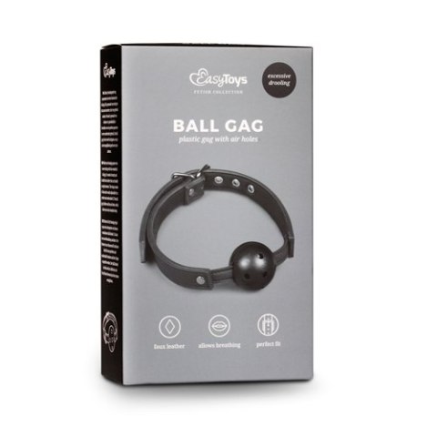 Knebel z kulką PVC EasyToys regulowany czarny