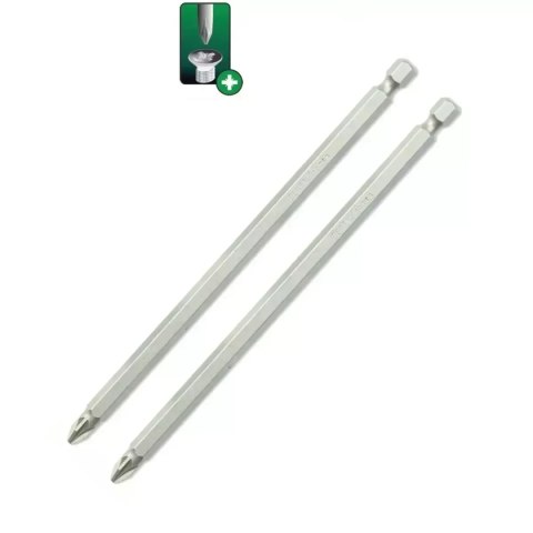 Końcówki wkrętakowe pozidriv pz2x150mm, 2szt blister Dedra