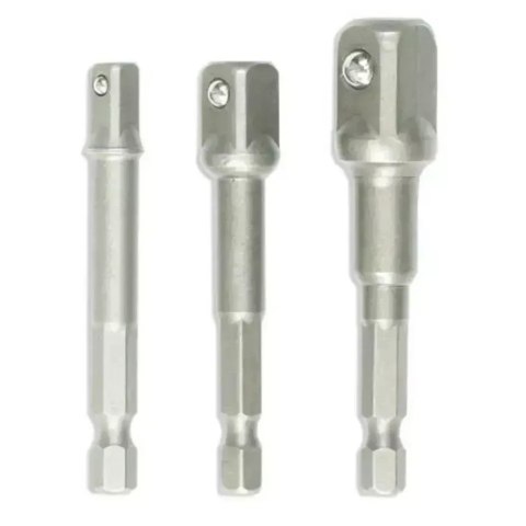 Zestaw adapterów do nasadek 3szt: 1/2", 1/4", 3/8" Dedra