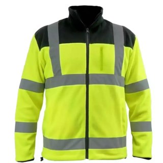 Bluza polarowa odblaskowa 280g/m2, rozm. s, żółto-czarna Dedra