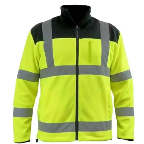 Bluza polarowa odblaskowa 280g/m2, rozm. s, żółto-czarna Dedra