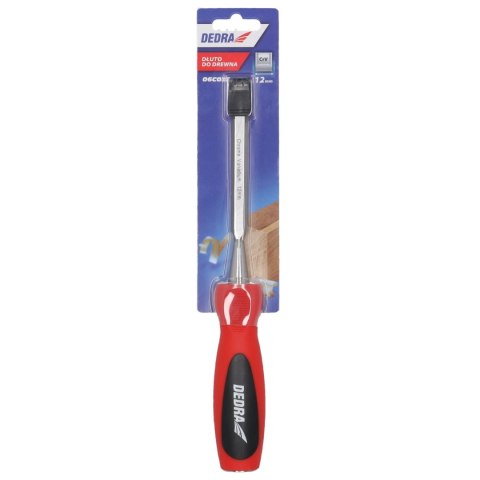 Dłuto 12mm, stal crv, dwumateriałowy uchwyt Dedra